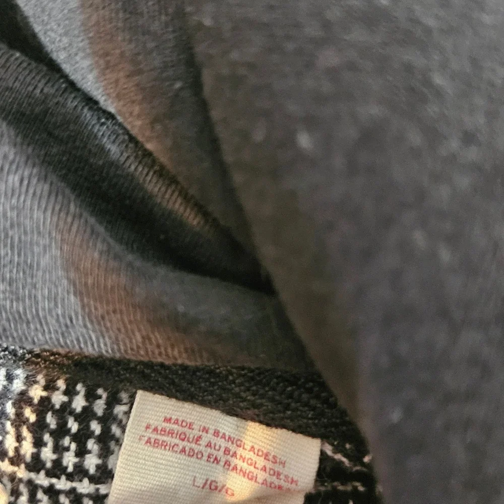 Levis Mens Plaid Flannel‎ Button Up Shirt Hoodie Relaxed Fit Size L